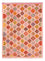Kelim Carpet - Splash - 204 x 148 cm - rosa