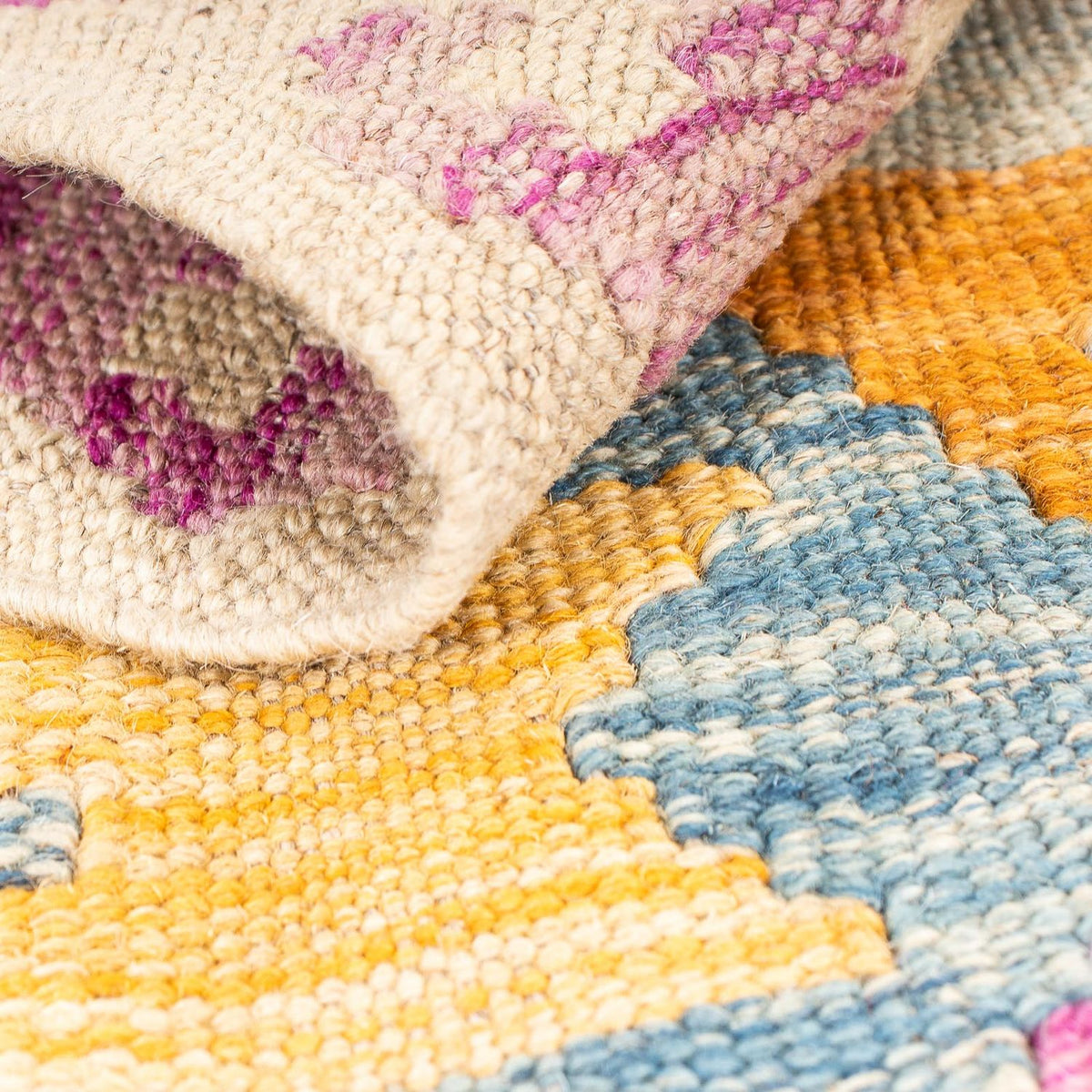 Kelim Carpet - Splash - 203 x 148 cm - flerfärgad