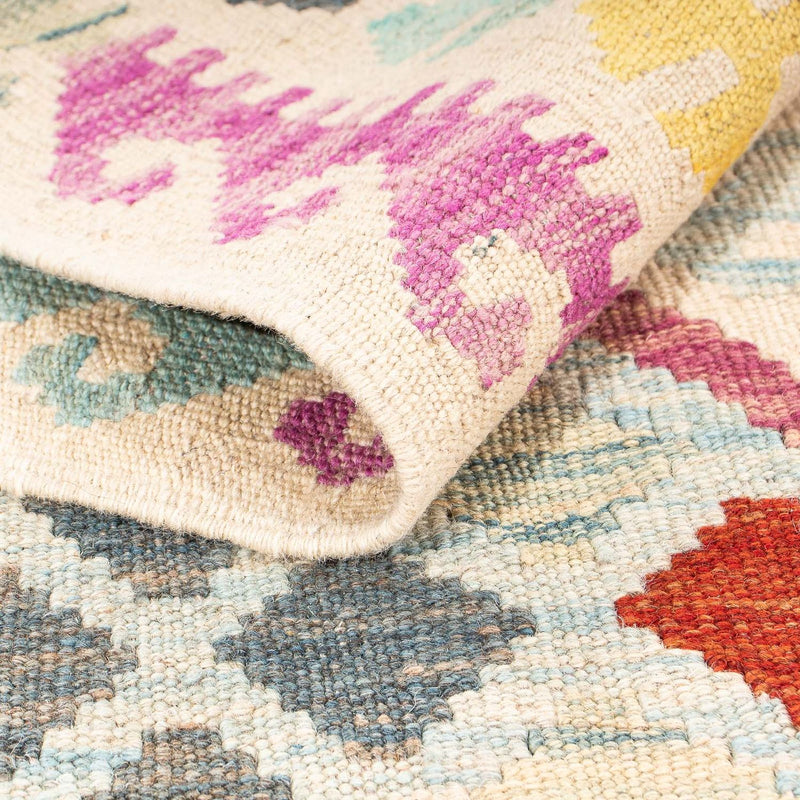 Kelim Carpet - Splash - 204 x 154 cm - flerfärgad