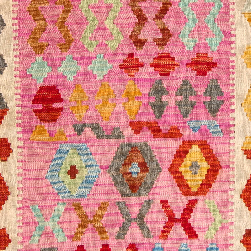 Kelim Carpet - Splash - 175 x 130 cm - rosa