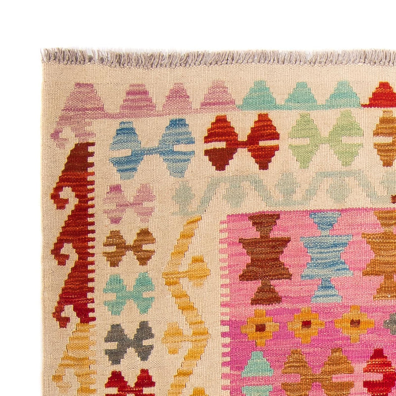 Kelim Carpet - Splash - 175 x 130 cm - rosa