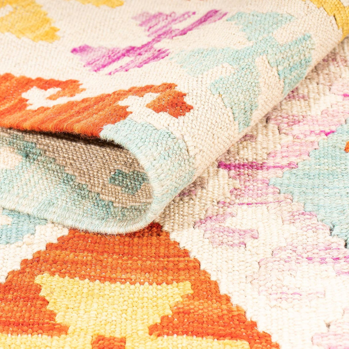 Kelim Carpet - Splash - 178 x 123 cm - flerfärgad