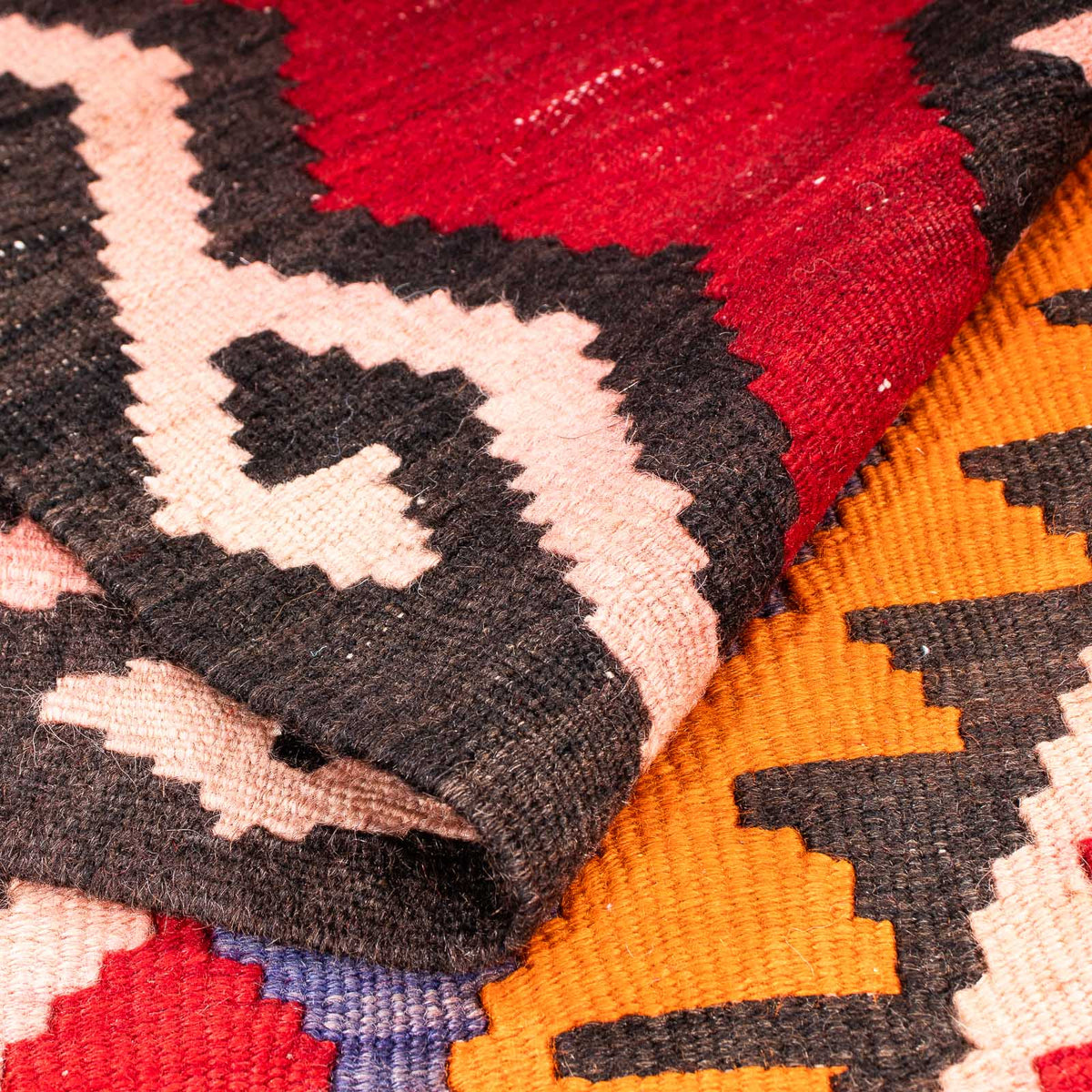 Kelim-matta - gammal - 305 x 160 cm - flerfärgad