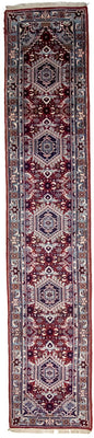 Runner Oriental Carpet - 343 x 69 cm - röd
