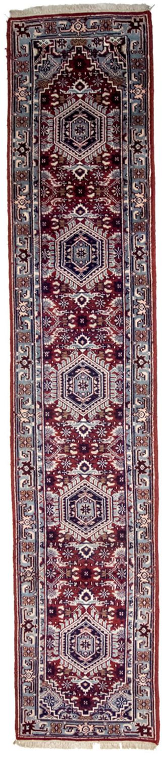 Runner Oriental Carpet - 343 x 69 cm - röd