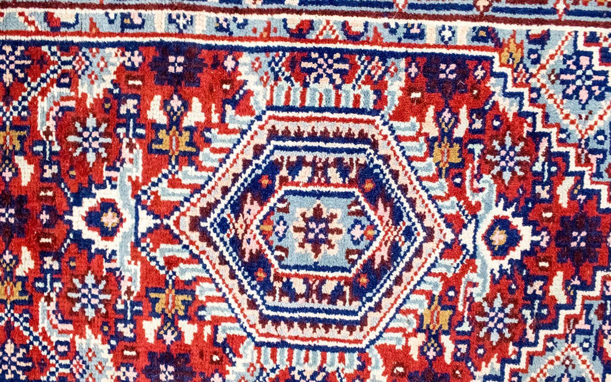 Runner Oriental Carpet - 343 x 69 cm - röd