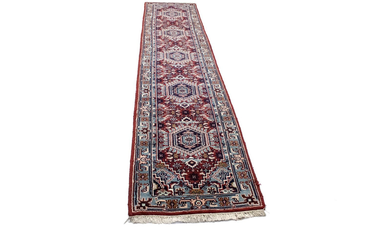 Runner Oriental Carpet - 343 x 69 cm - röd