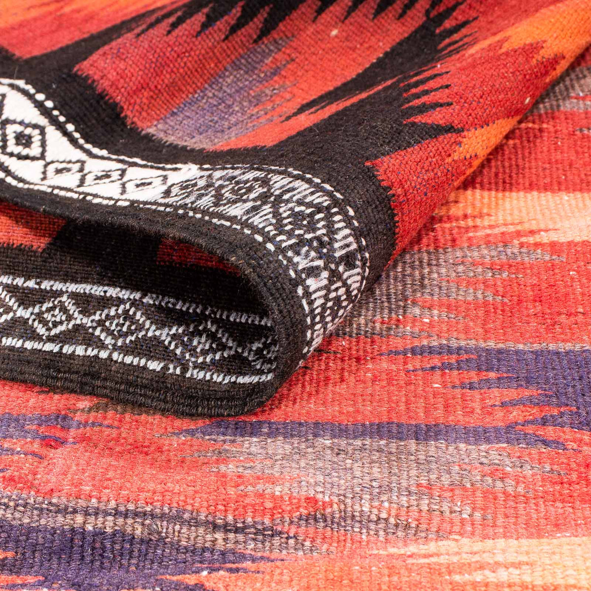 Runner Kelim-matta - gammal - 365 x 148 cm - flerfärgad