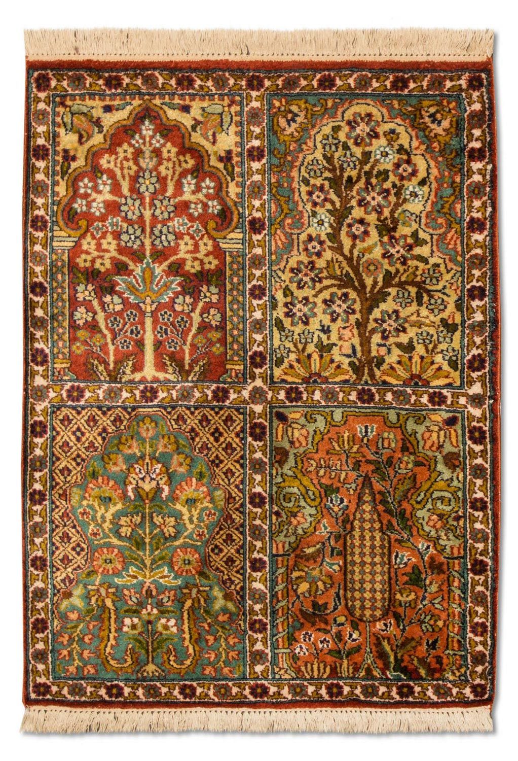 Sidenmatta - Kashmir Silk - 91 x 65 cm - flerfärgad