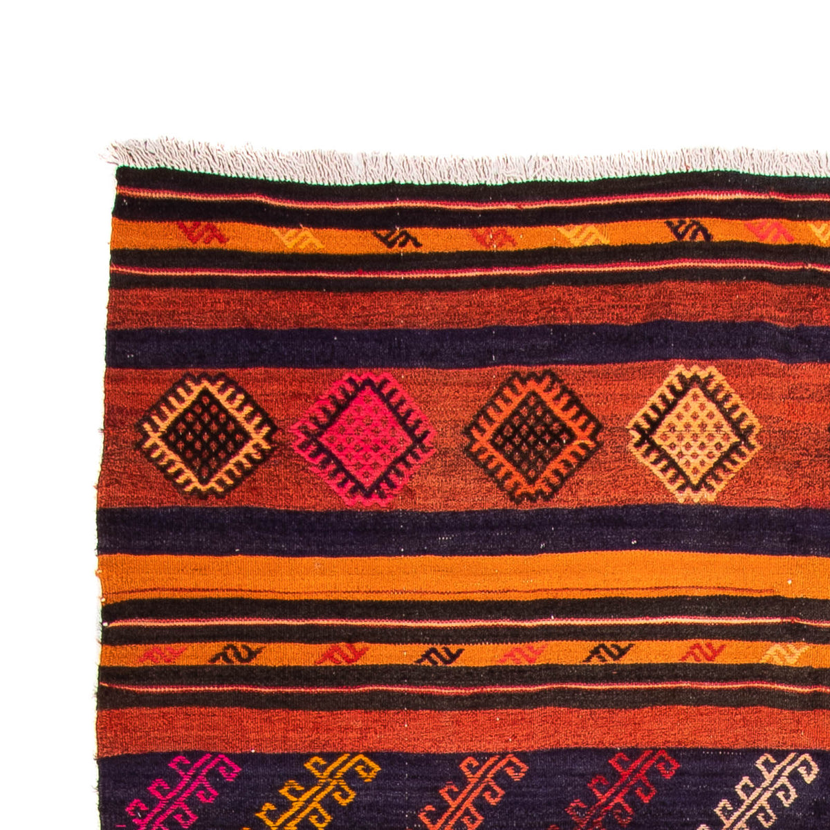 Runner Kelim-matta - gammal - 340 x 170 cm - flerfärgad