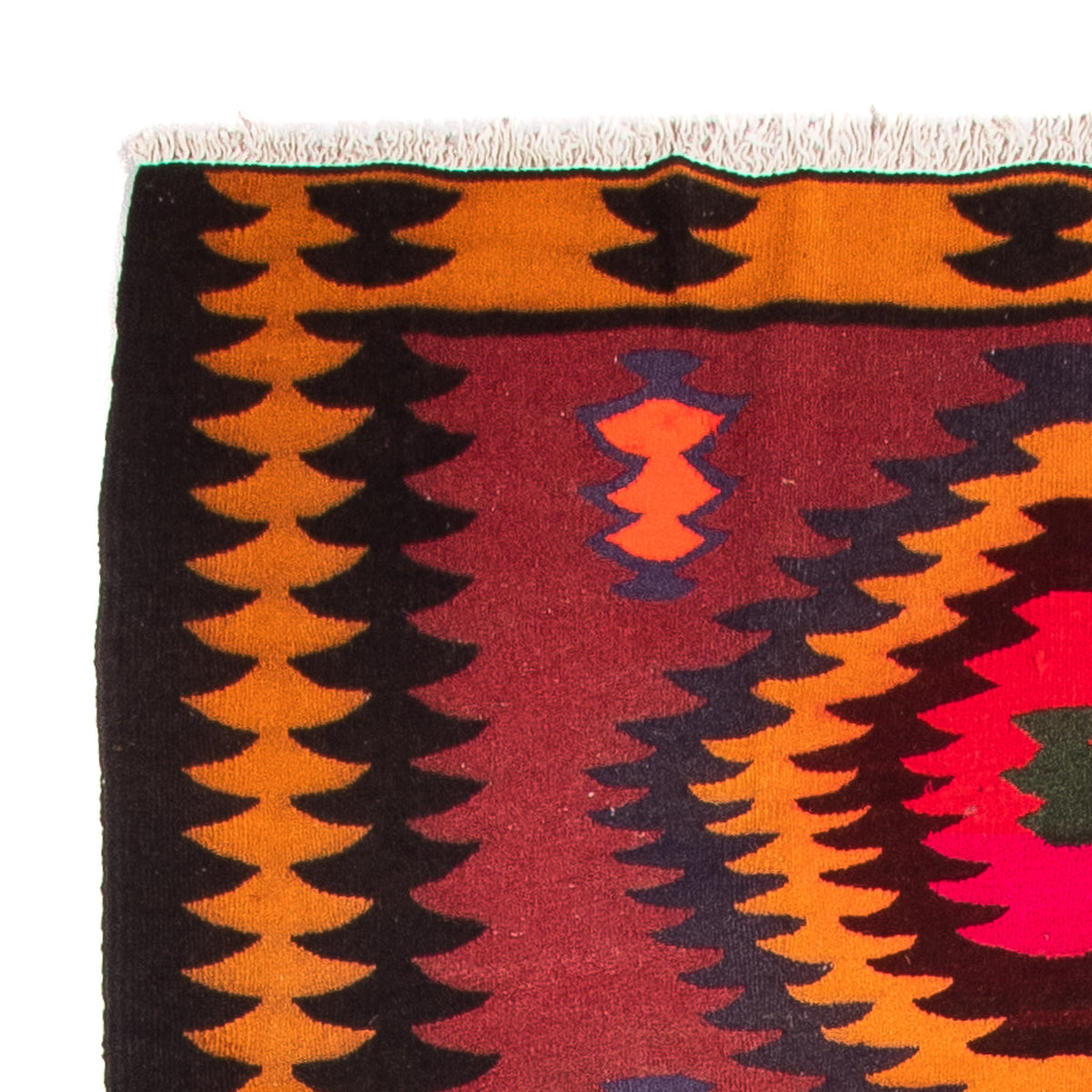 Runner Kelim-matta - gammal - 350 x 130 cm - flerfärgad