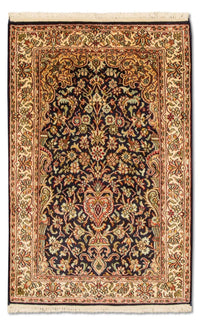 Sidenmatta - Kashmir Silk - 94 x 60 cm - mörkblå