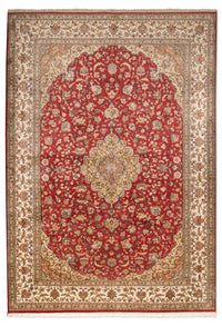 Sidenmatta - Kashmir Silk - 245 x 170 cm - röd
