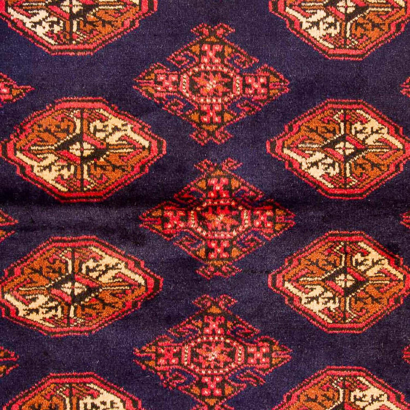 Turkaman-matta - 135 x 103 cm - mörkblå