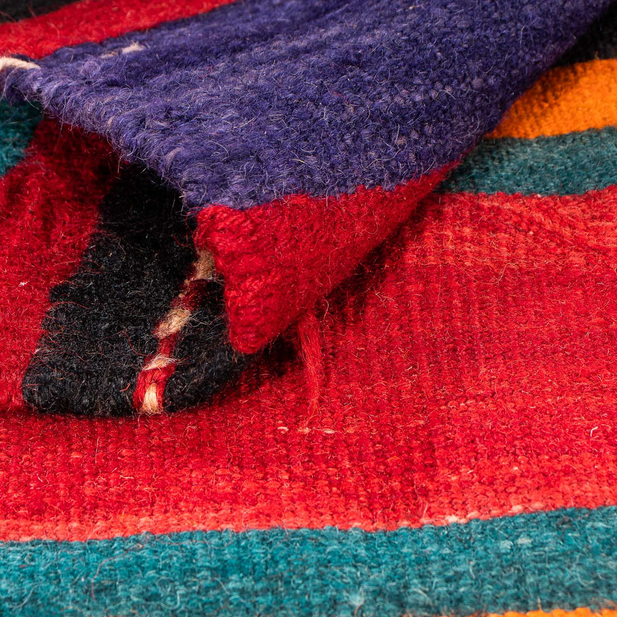 Kelim-matta - gammal - 170 x 165 cm - flerfärgad