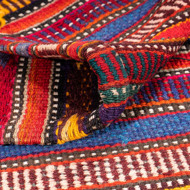 Kelim-matta - gammal kvadrat  - 185 x 180 cm - flerfärgad