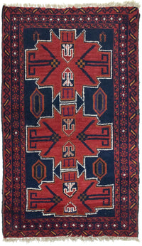 Baluch-matta - 122 x 77 cm - röd