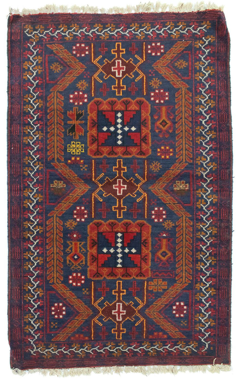 Baluch-matta - 138 x 84 cm - blå