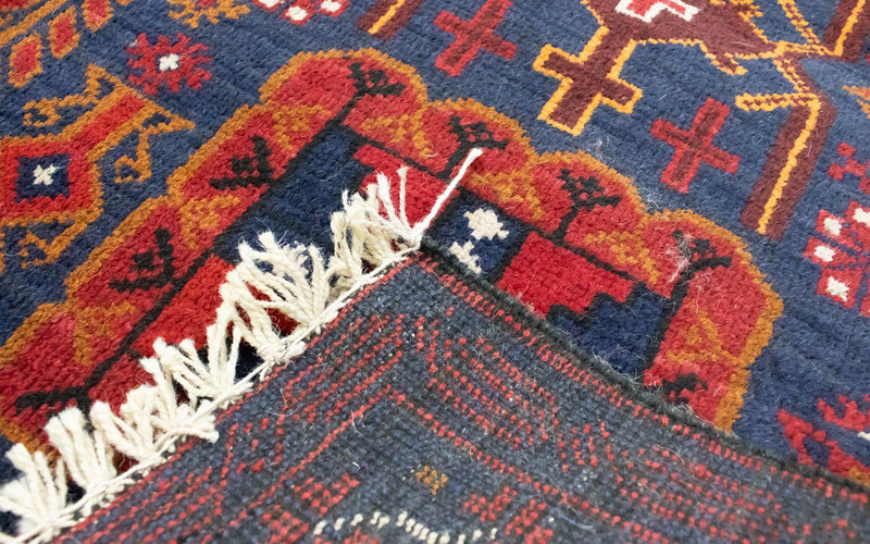 Baluch-matta - 138 x 84 cm - blå