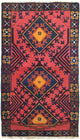 Baluch-matta - 140 x 82 cm - röd