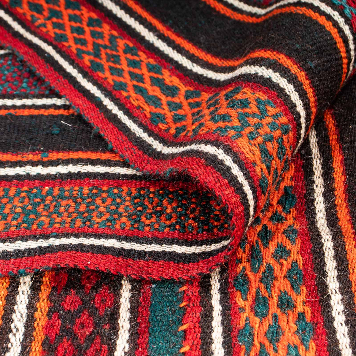 Kelim-matta - gammal - 220 x 155 cm - flerfärgad