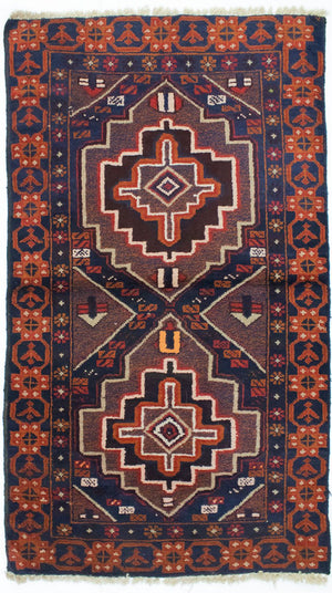 Baluch-matta - 134 x 79 cm - blå