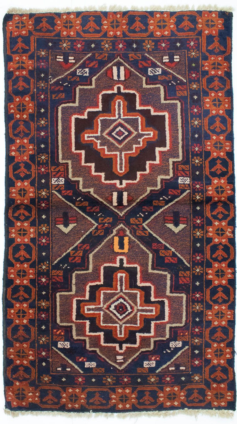 Baluch-matta - 134 x 79 cm - blå