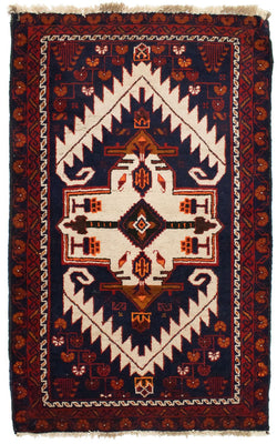 Baluch-matta - 132 x 84 cm - blå
