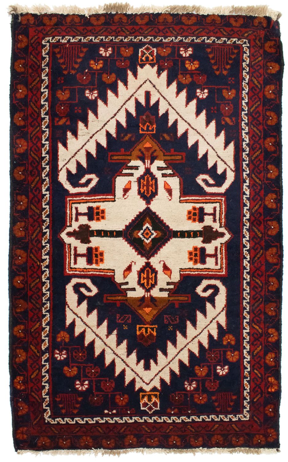 Baluch-matta - 132 x 84 cm - blå