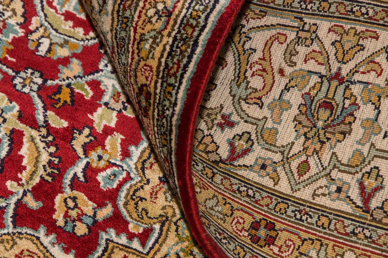 Sidenmatta - Kashmir Silk - 216 x 153 cm - röd