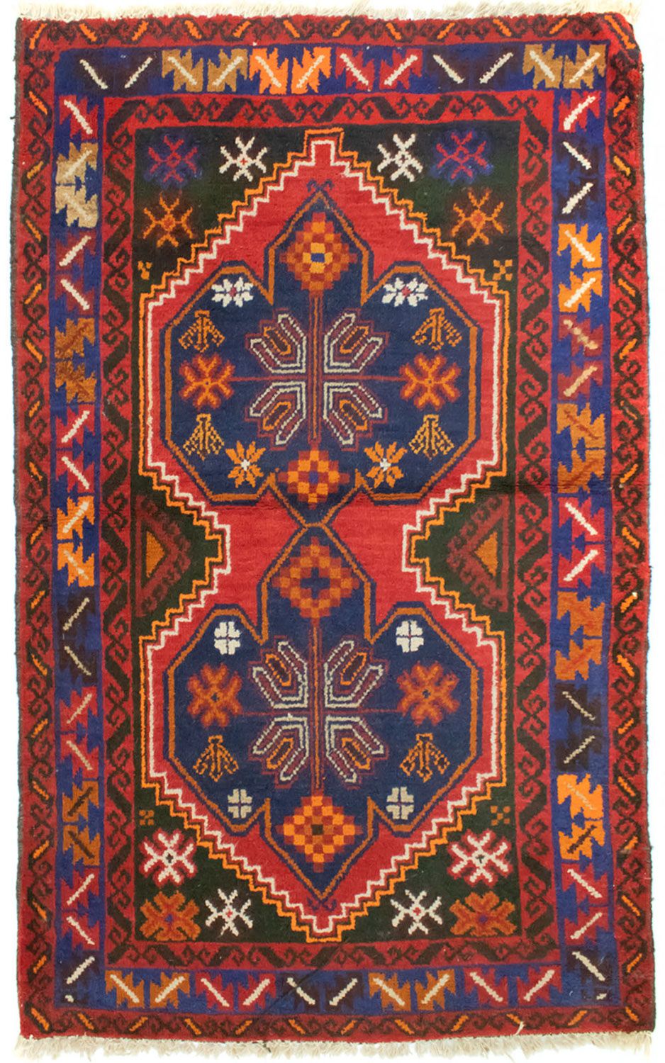 Baluch-matta - 130 x 88 cm - röd