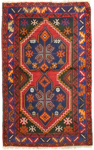 Baluch-matta - 130 x 88 cm - röd