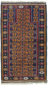 Baluch-matta 80x140cm - Oriental Carpet - Rektangulär / Flerfärgad / 80 x 140 cm Rektangulär