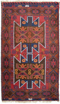 Baluch-matta - 133 x 79 cm - röd