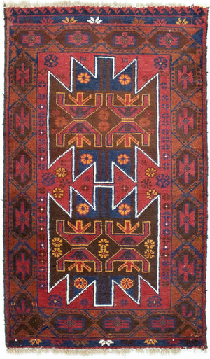 Baluch-matta - 133 x 79 cm - röd
