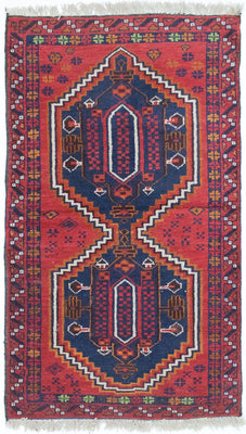 Baluch-matta - 129 x 78 cm - röd