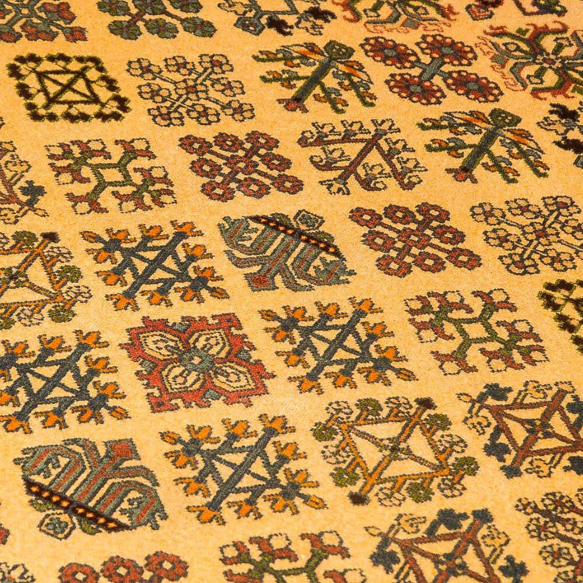 Turkaman-matta - 157 x 100 cm - guld