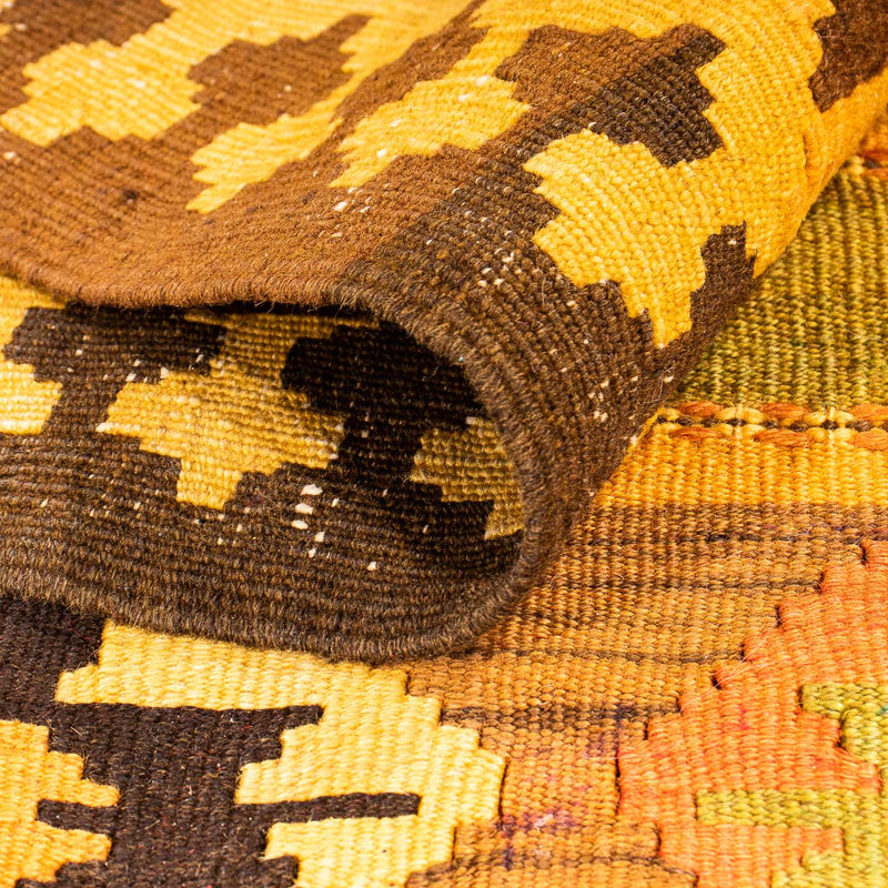 Runner Kelim-matta - gammal - 355 x 160 cm - flerfärgad