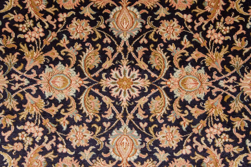 Sidenmatta - Kashmir Silk - 285 x 183 cm - mörkblå