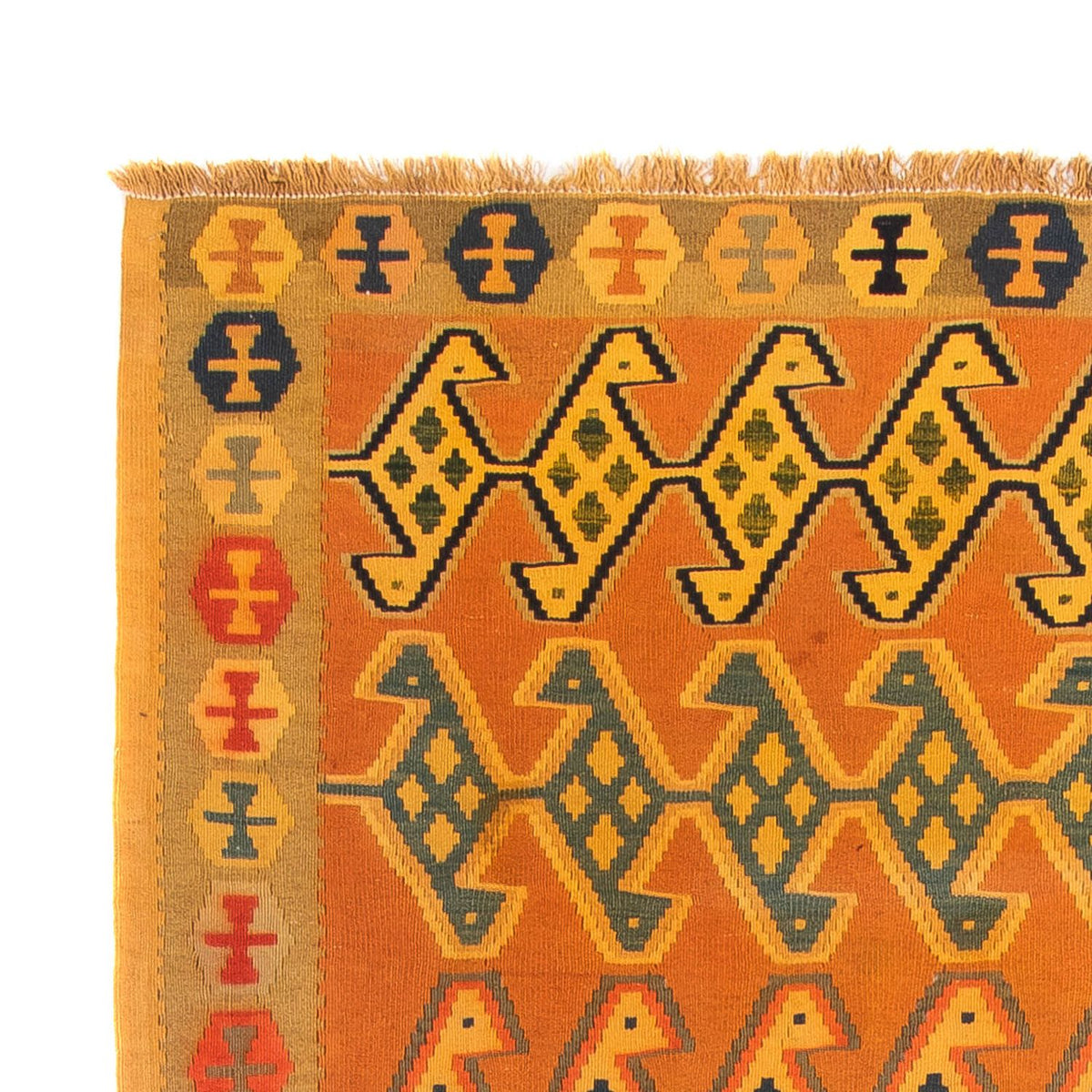 Kelim-matta - gammal - 250 x 180 cm - flerfärgad