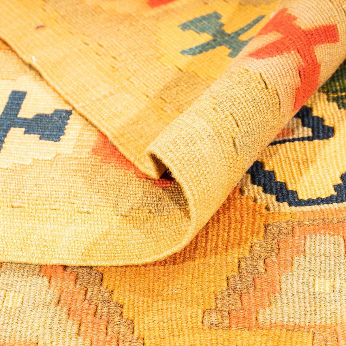 Kelim-matta - gammal - 250 x 180 cm - flerfärgad