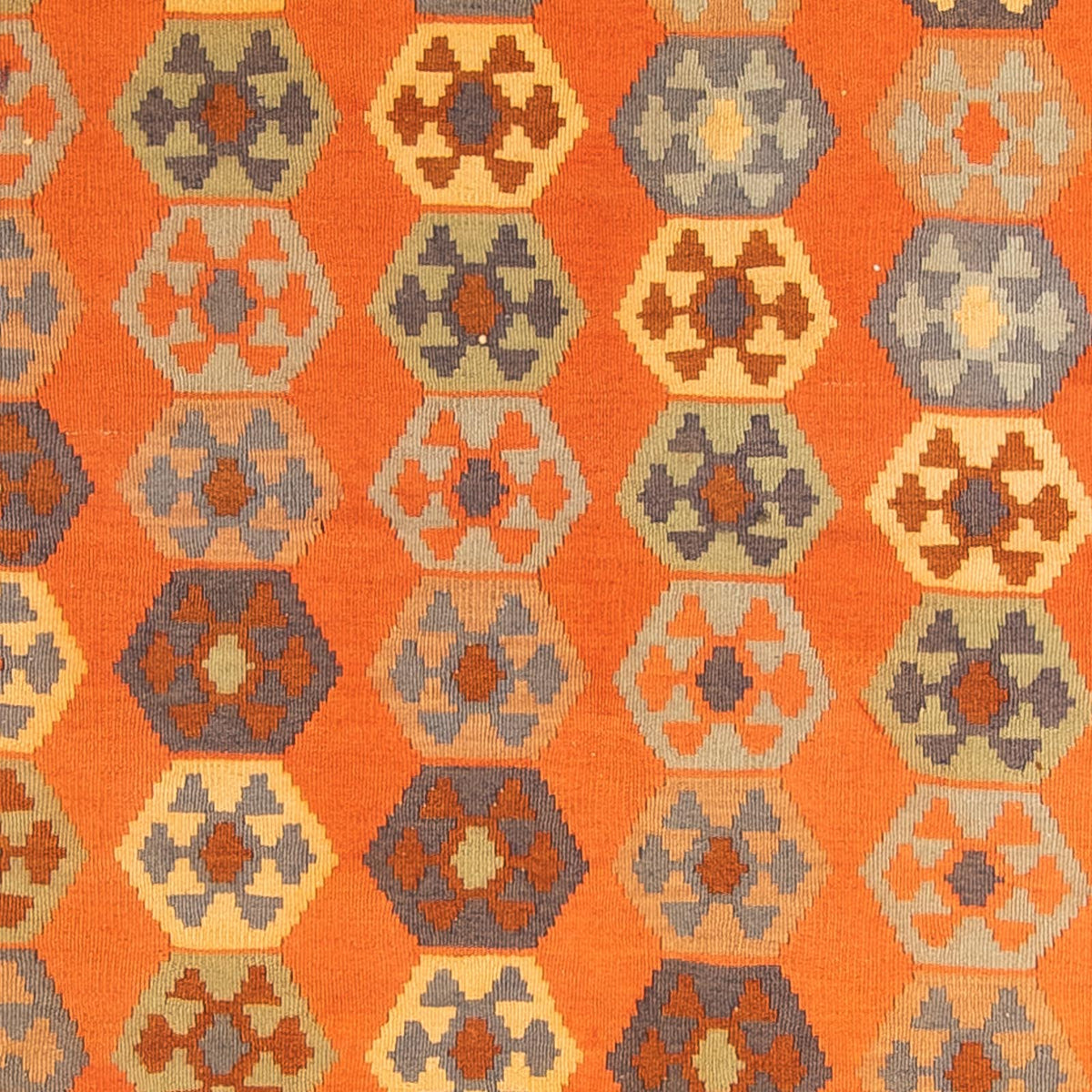 Runner Kelim-matta - gammal - 290 x 140 cm - flerfärgad