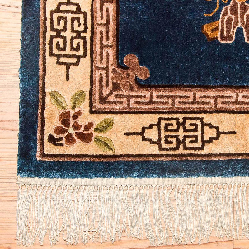 Silk matta - China Silk - 122 x 69 cm - mörkblå