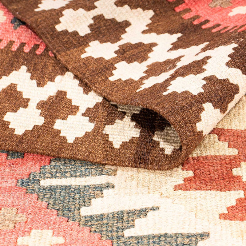 Runner Kelim-matta - gammal - 402 x 135 cm - flerfärgad