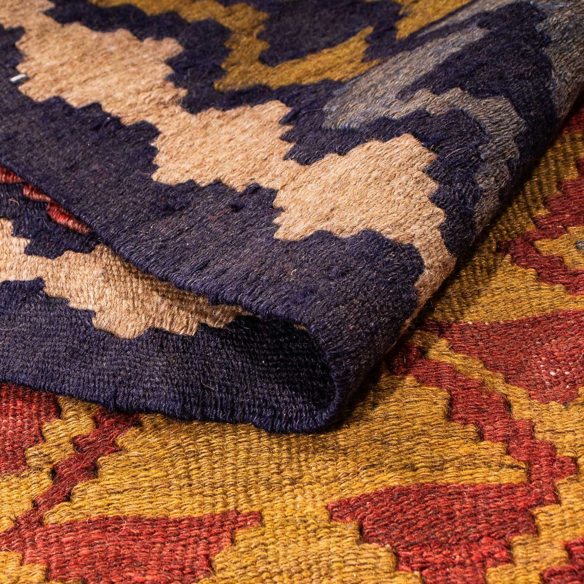 Runner Kelim-matta - gammal - 230 x 110 cm - flerfärgad