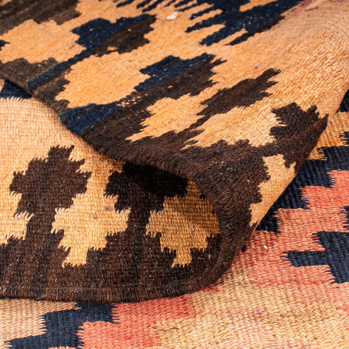 Runner Kelim-matta - gammal - 330 x 145 cm - flerfärgad