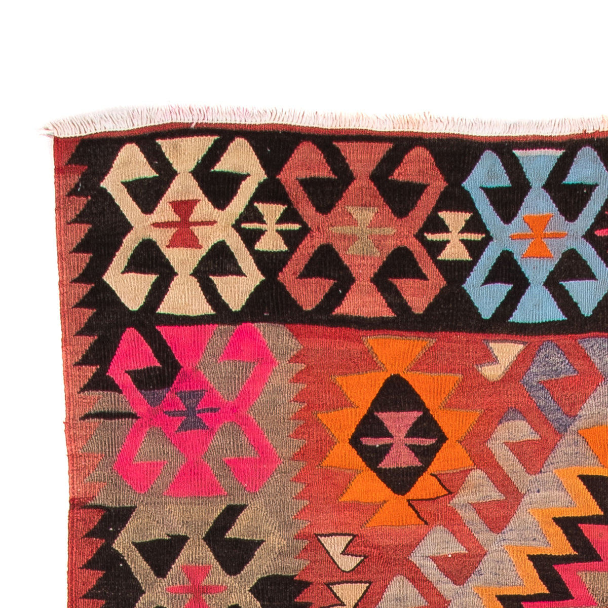 Runner Kelim-matta - gammal - 350 x 150 cm - flerfärgad
