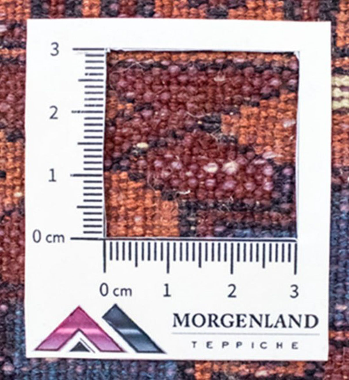 Afghansk matta - 69 x 46 cm - rost