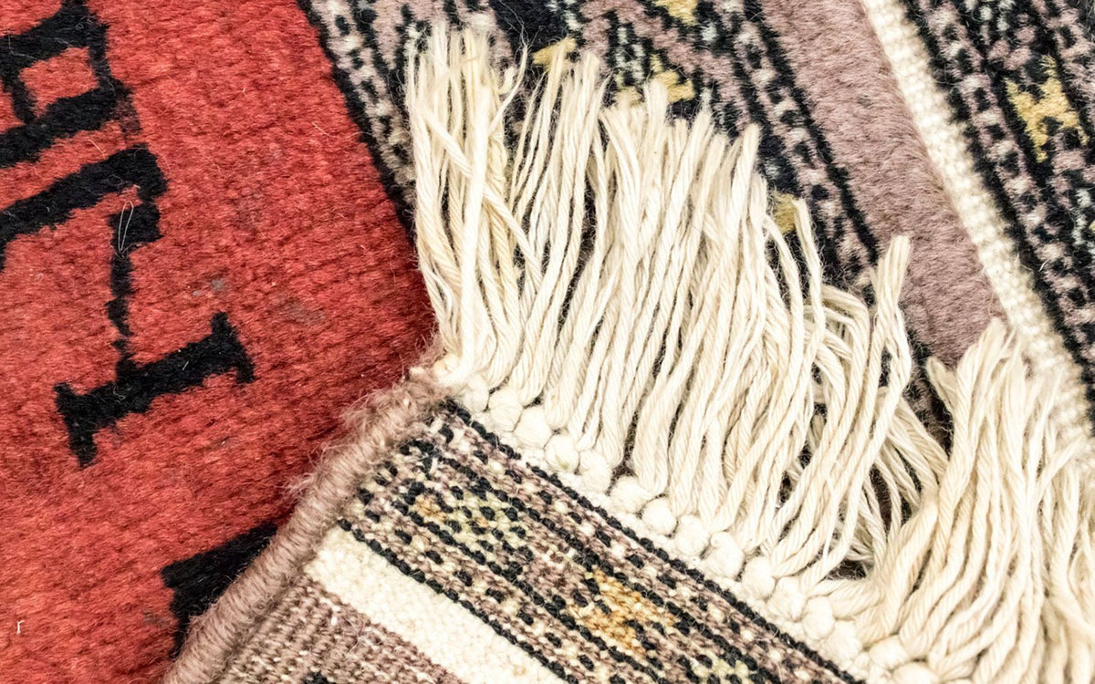 Pakistanska mattan - 68 x 30 cm - röd