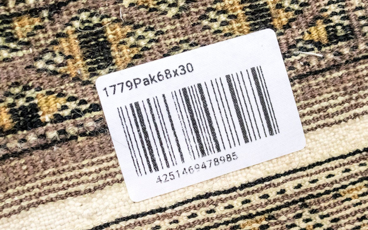 Pakistanska mattan - 68 x 30 cm - röd